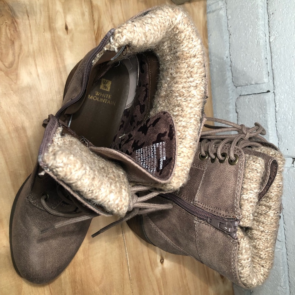 NWOB White Mountain Stevens Sweater Cuff Side Zip Booties - Picture 7 of 7